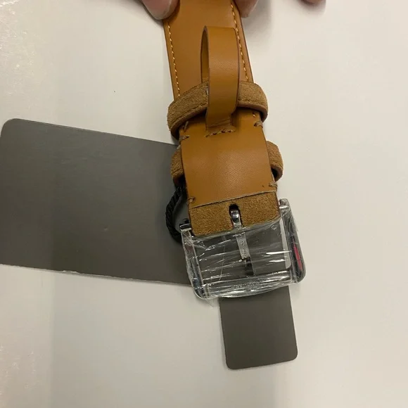 LORO PIANA Tan suede Leather Belt sz 50/125 - Picture 2 of 4